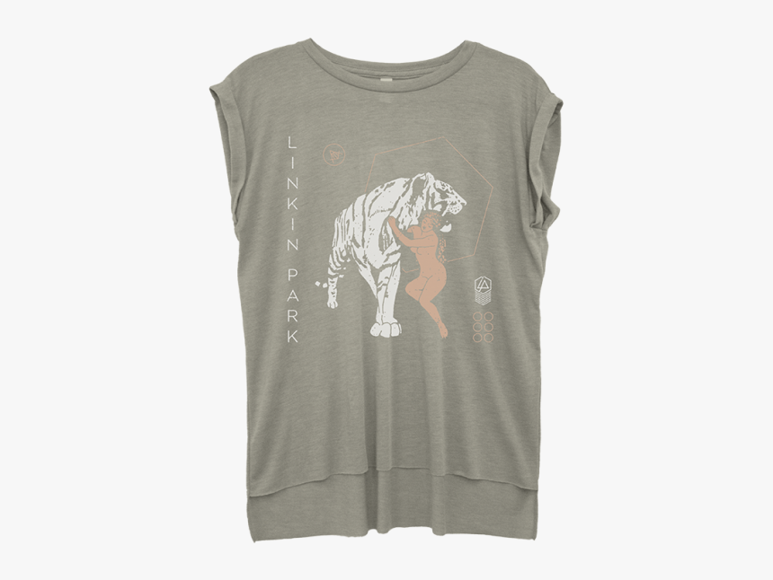 Lady Tiger Rolled Cuff Tee - Linkin Park Lady Tiger Shirt, HD Png Download, Free Download