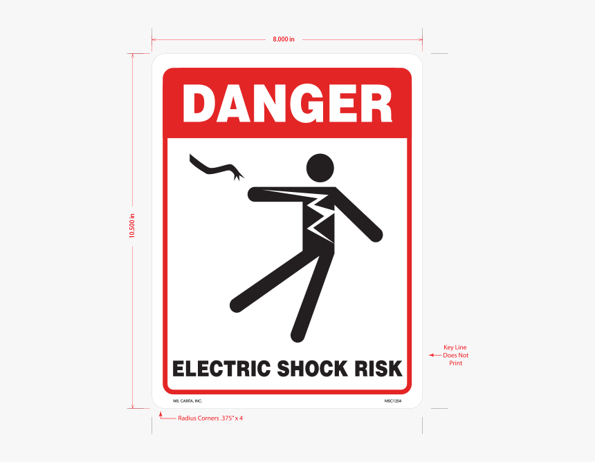 Danger Electric Shock Risk Vinyl Decal - Danger, HD Png Download, Free Download