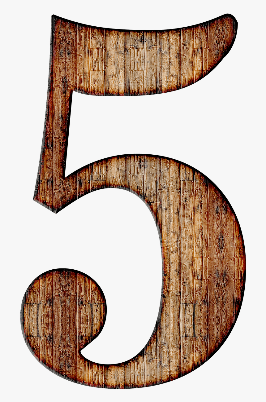 Número De Madera - Number 5 Wood Png, Transparent Png, Free Download