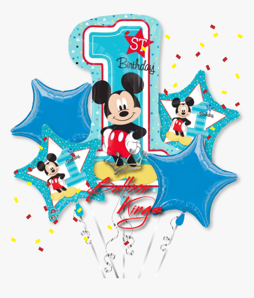 1st Birthday Mickey Bouquet - Mickeys 1st Birthday Balloons, HD Png Download, Free Download