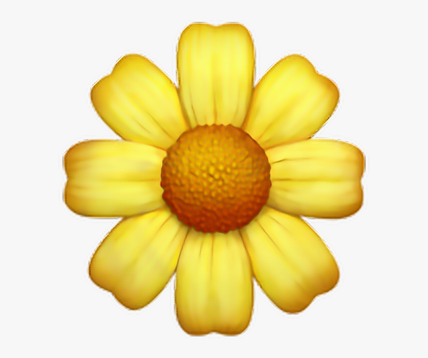 #flor #girasol #amarillo #emoji #tumblr - Flower Emoji Png, Transparent Png, Free Download