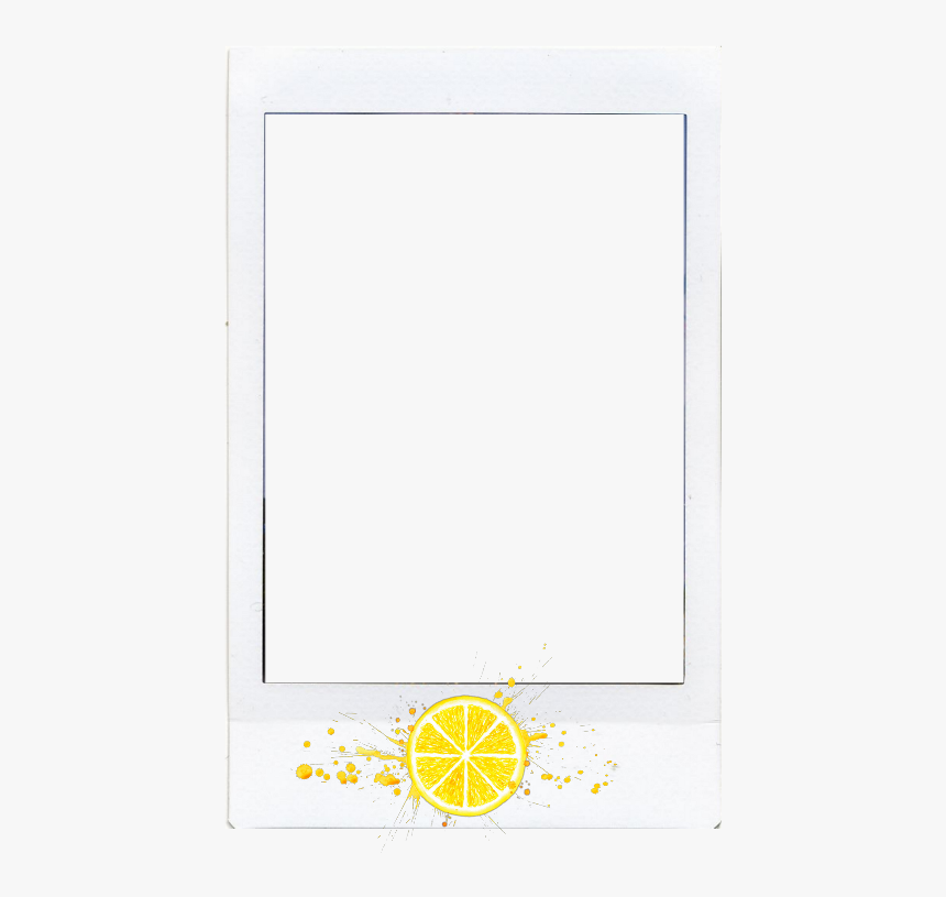 Photo Frame Border Lemon Polaroid Polaroidframe Fruit - Orange, HD Png Download, Free Download