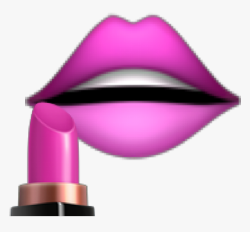 #labial #chica #morado #labios #emoji #emojidelabios - Emoji Maquillando, HD Png Download, Free Download