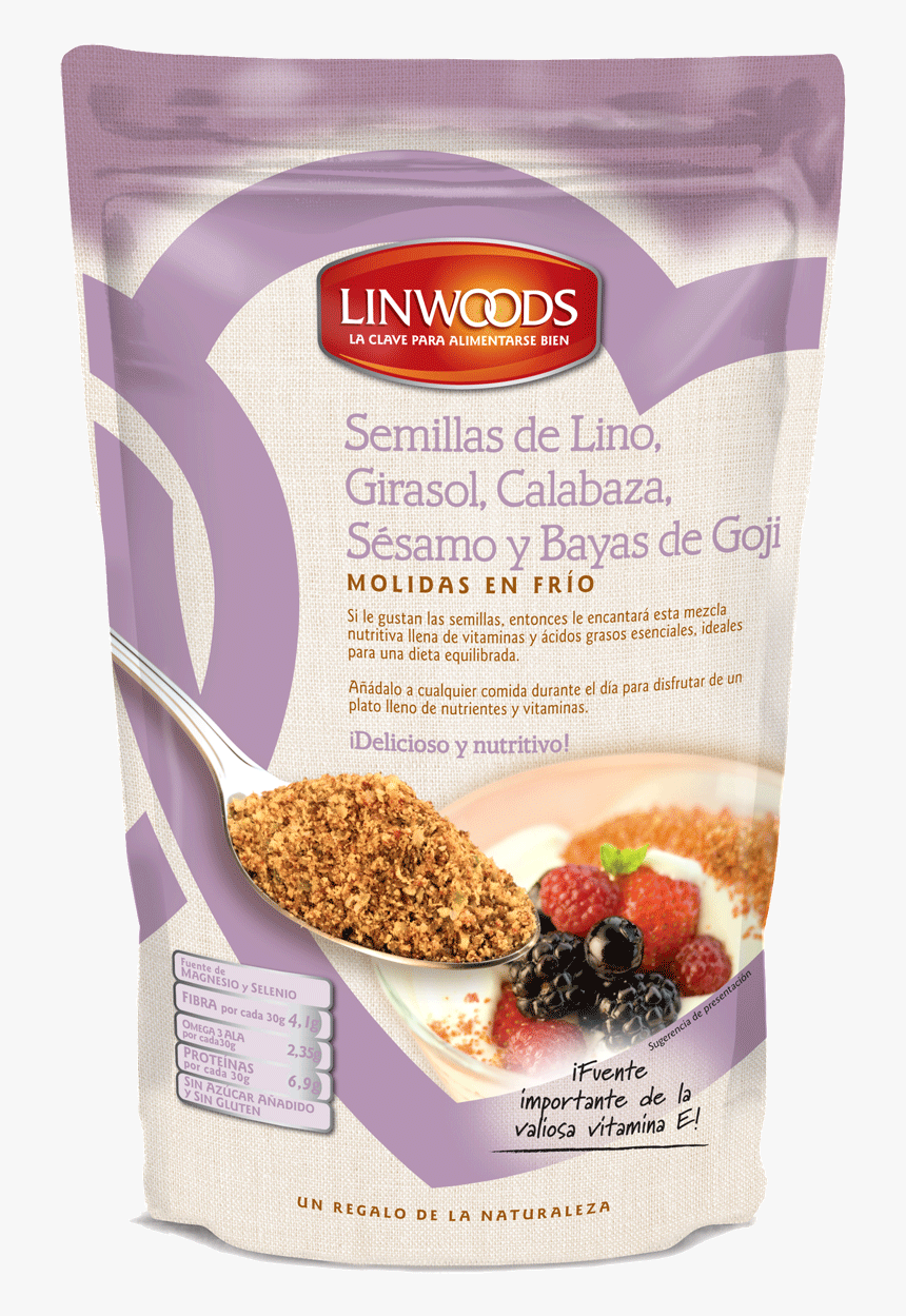 Semillas De Lino, Girasol, Calabaza, Sésamo Y Bayas - Linwoods Milled Organic Flaxseed, HD Png Download, Free Download