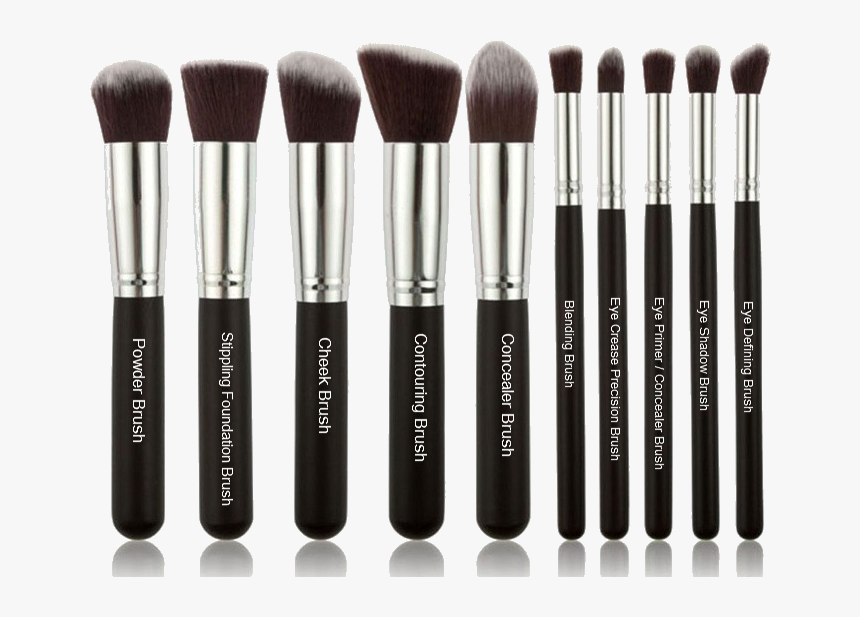 Premium Synthetic Kabuki Cosmetic Makeup Brush Set - Elf Black Brush Set, HD Png Download, Free Download
