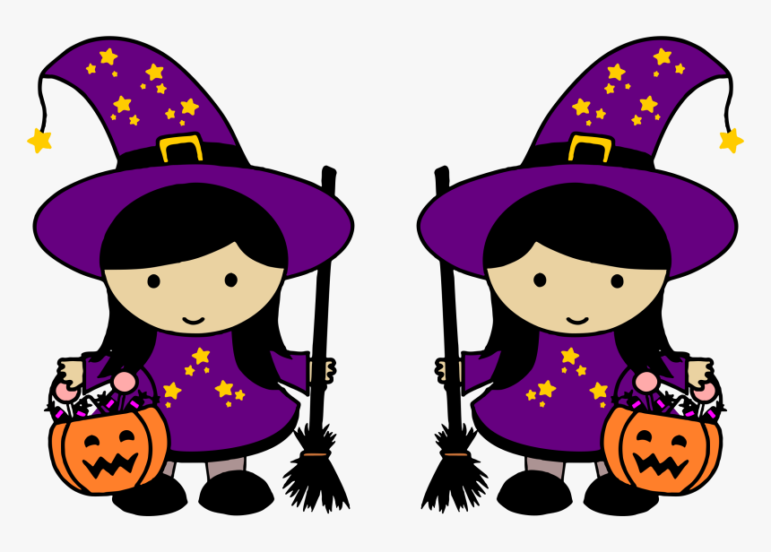 Transparent Twins Clipart - Halloween Witch Clipart, HD Png Download, Free Download