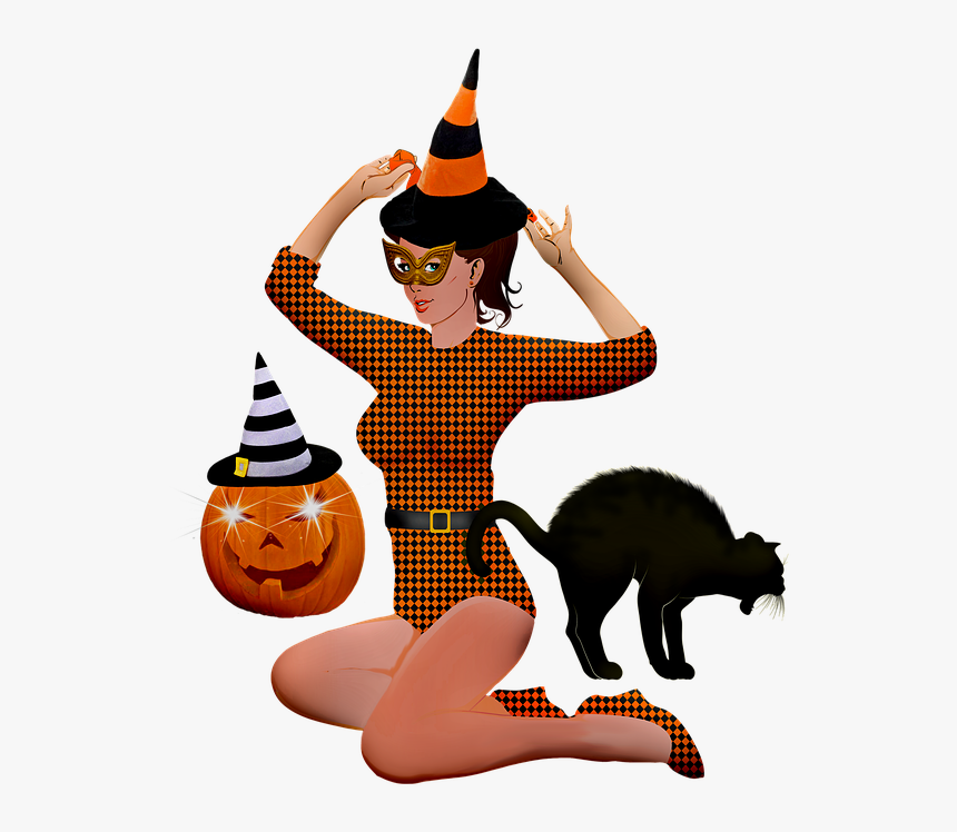 Halloween Witch, Sexy, Woman, Halloween, Witch, Fantasy - Cartoon, HD Png Download, Free Download