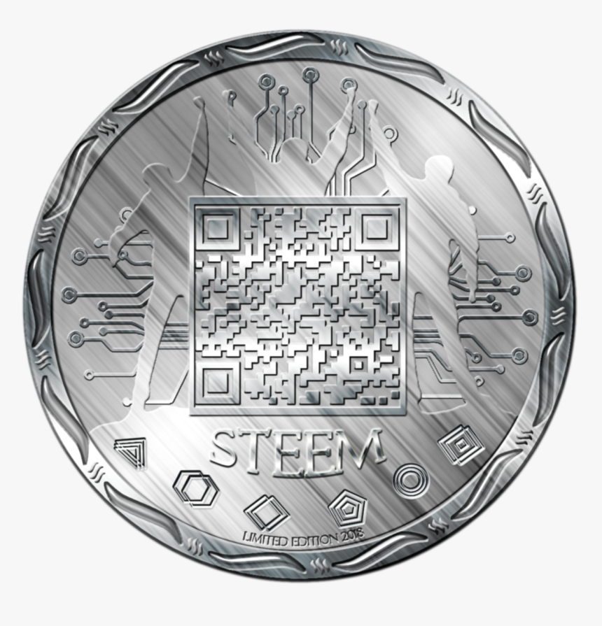 Moneda Steen Trasera Plateada Bordes De Relieve - Emblem, HD Png Download, Free Download