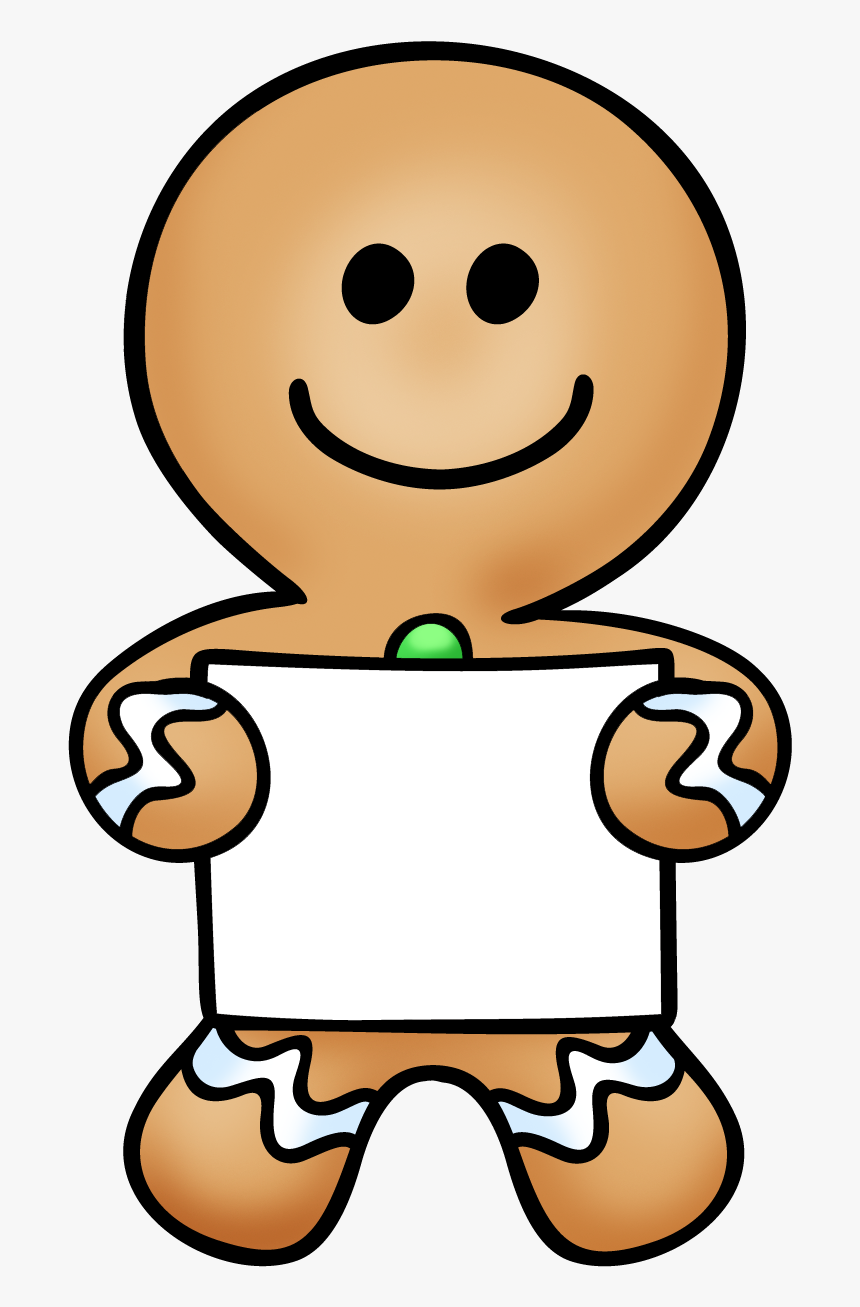 Bordes, Marcos Y Cartel - Clip Art Christmas Gingerbread Man, HD Png Download, Free Download