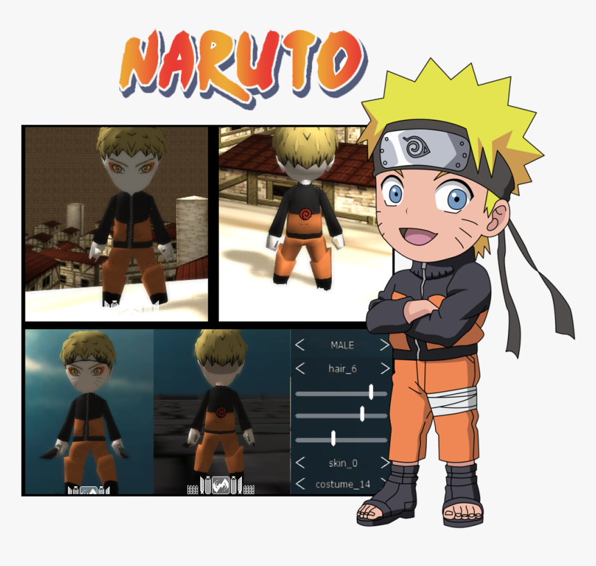 Naruto Uzumaki Costume Chibi - Naruto Hair Skin Aottg, HD Png Download, Free Download