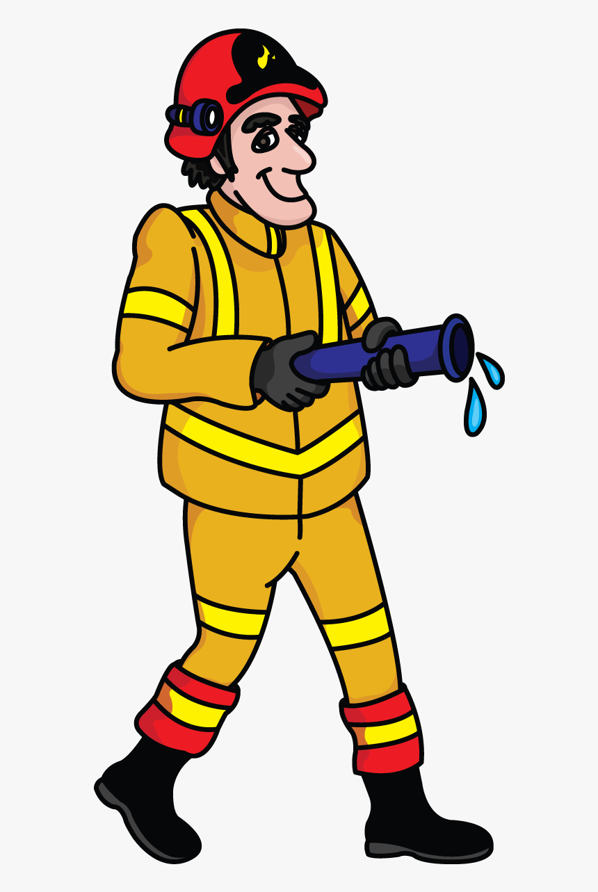 Clip Art Fireman Drawing Free Download, HD Png Download, Free Download