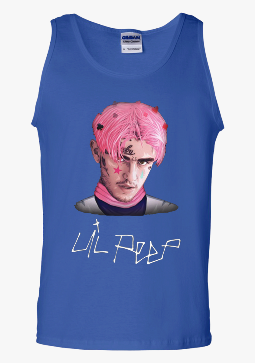 Lil Peep Tank Top Face Painting - T-shirt, HD Png Download, Free Download