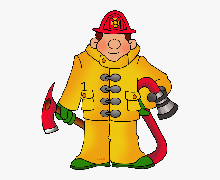 Occupations Clip Art By - Fireman Clip Art, HD Png Download, Free Download