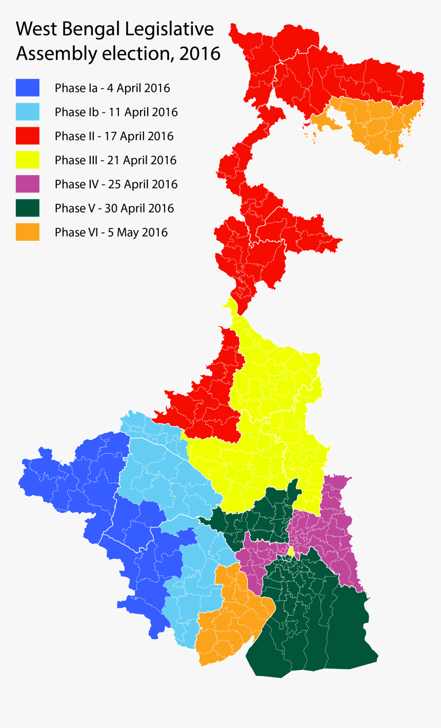 2016 West Bengal State Assembly Polling Dates - West Bengal Lok Sabha Seats, HD Png Download, Free Download