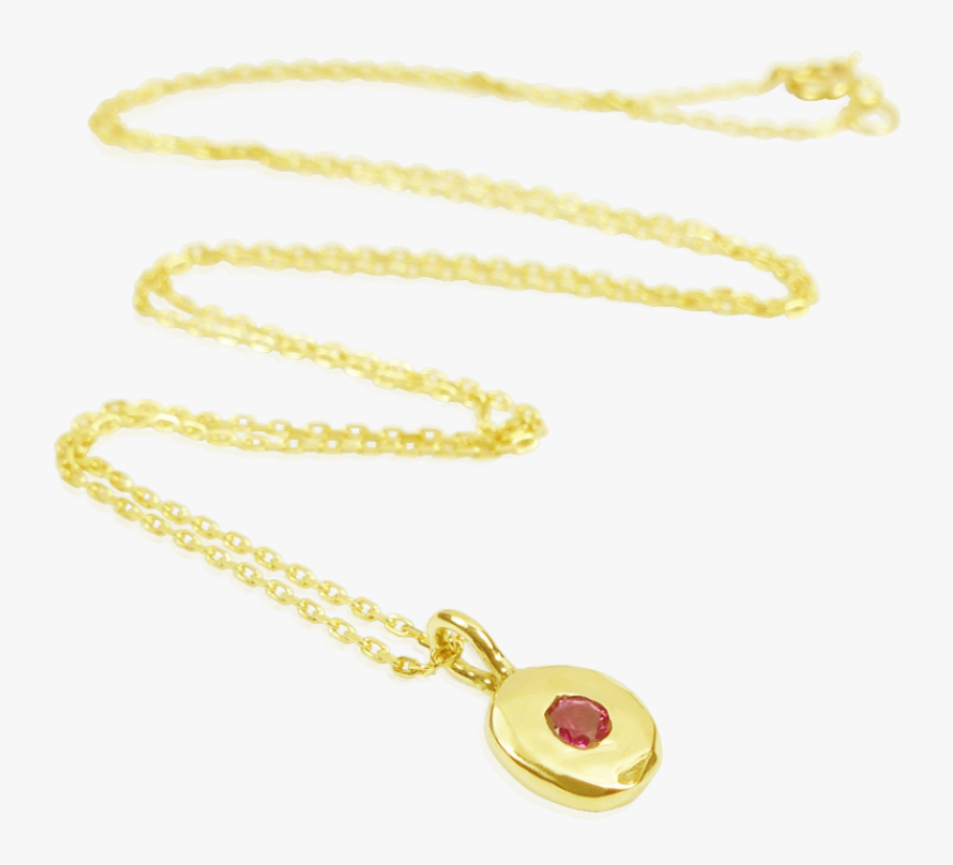 Ruby And Gold Nugget Pendant , Png Download - Chain, Transparent Png, Free Download