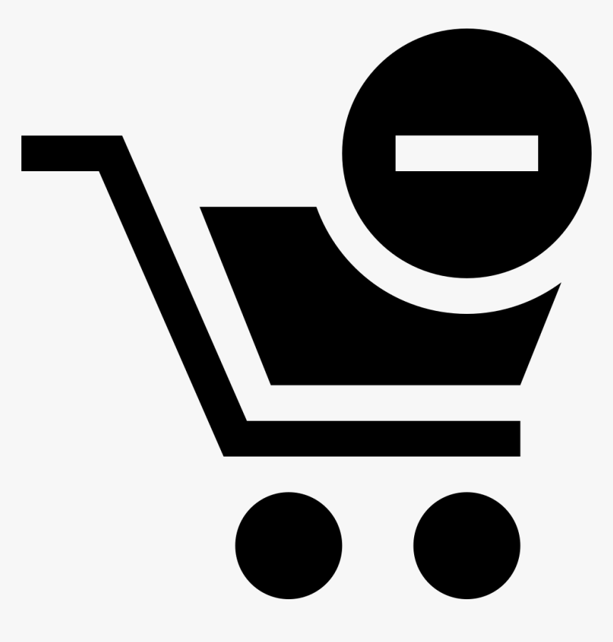 Shopping Cart With Minus Sign - Delete From Cart Icon, HD Png Download, Free Download