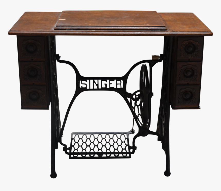 Antique Singer Sewing Machine Table - Singer Sewing Machine Table Converted, HD Png Download, Free Download
