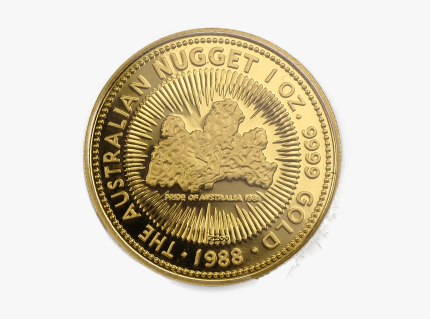 1988 1 Oz Gold Coin Australian Nugget, HD Png Download, Free Download