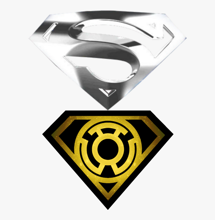 Superman Yellow Lantern Double Shield - Superman Yellow Lantern Logo, HD Png Download, Free Download