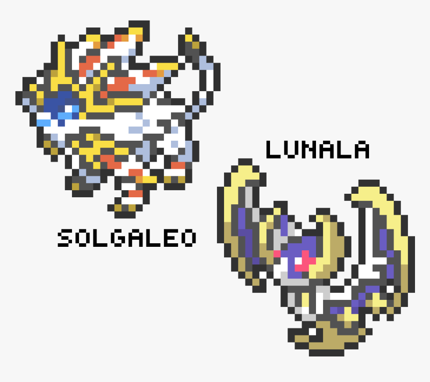 Pixel Art Pokemon Solgaleo, HD Png Download, Free Download