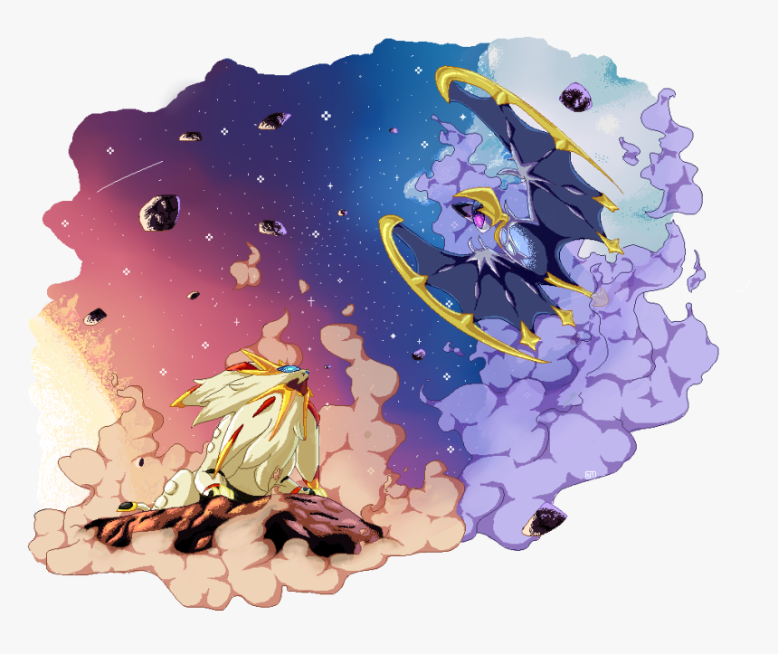 Solgaleo And Lunala Art, HD Png Download, Free Download