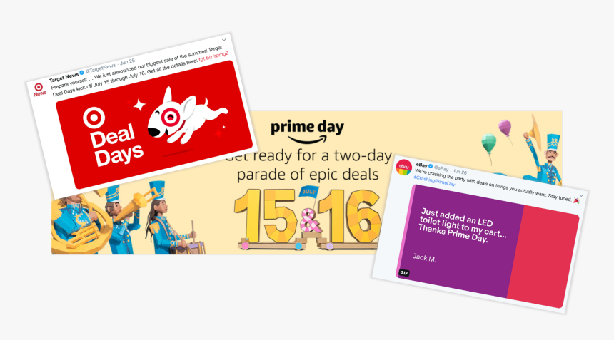 Example Of Prime Day Sales By Ebay And Target - Cartoon, HD Png Download, Free Download