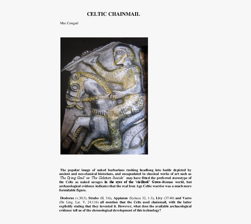 Depiction Of Celts Roman, HD Png Download, Free Download