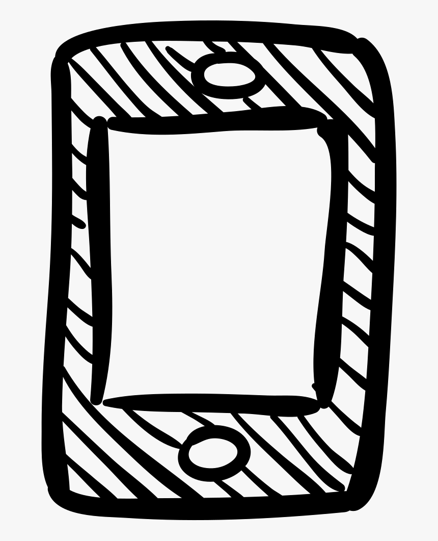 Mobile Phone Sketch - Mobile Png Icon Sketch, Transparent Png, Free Download