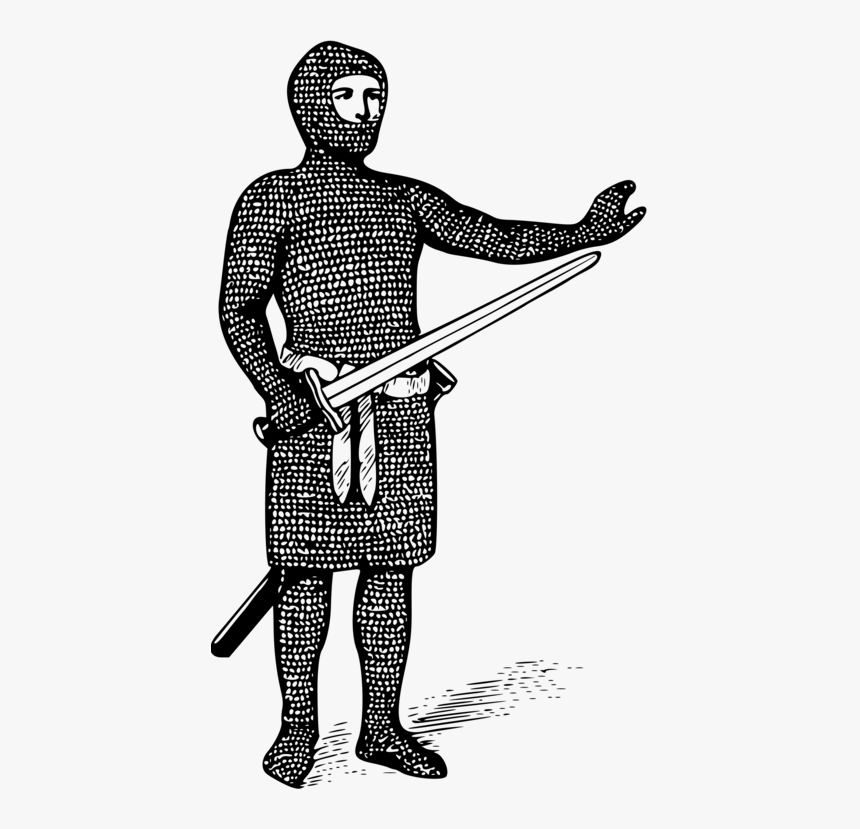 Lacrosse,knight,kilt - Knight In Chainmail Clipart, HD Png Download, Free Download