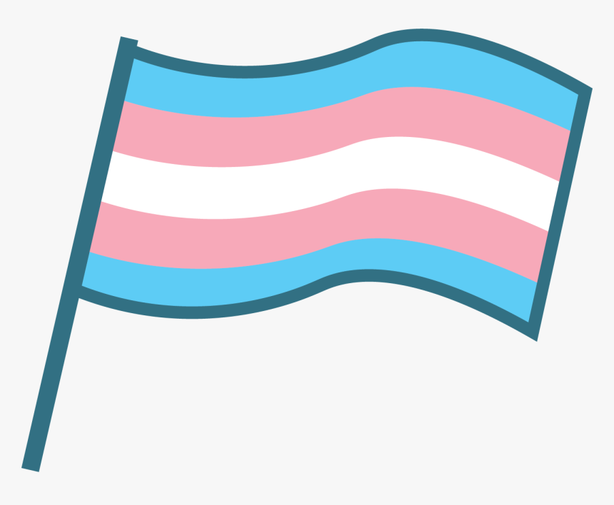 A Drawing Of The Transgender Flag - Transparent Trans Flag Png, Png Download, Free Download