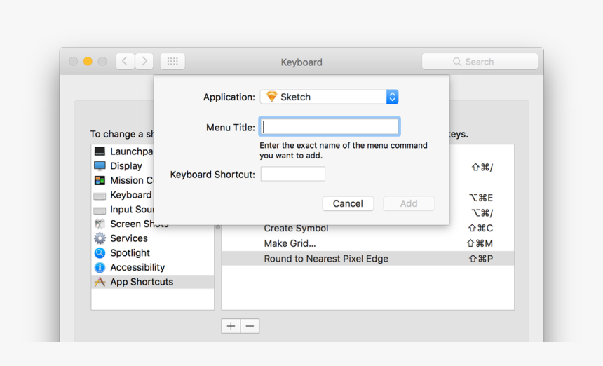 Create Custom Sketch Keyboard Shortcut - Sketch Show Rulers Shortcut, HD Png Download, Free Download