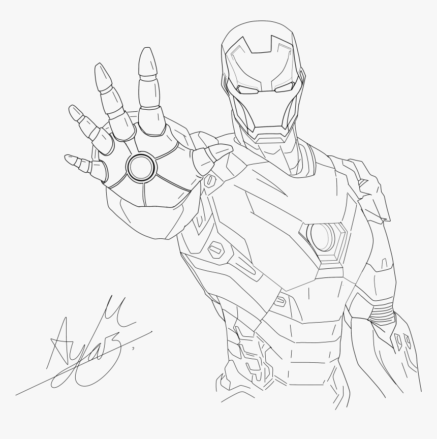 Transparent Iron Man Comic Png - Hand Iron Man Drawings, Png Download, Free Download