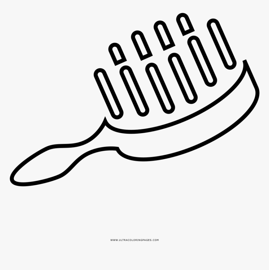 Hair Brush Coloring Page - Hairbrush Coloring Page, HD Png Download, Free Download