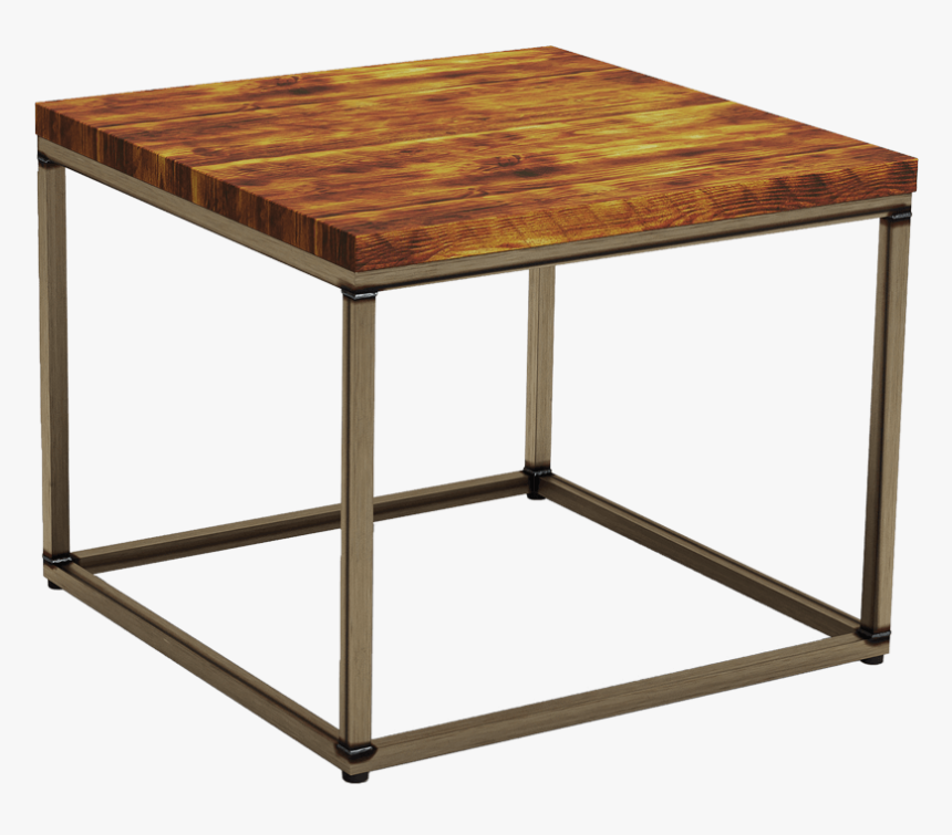 Byron Rustic Pine Square Coffee Table Za976ct Zap Trading - Minimalist End Table Modern, HD Png Download, Free Download