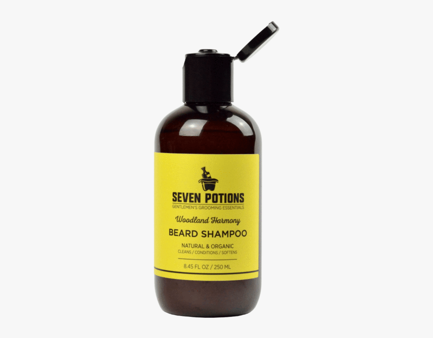 Seven Potions Beard Wash Open Bottle - Open Shampoo Bottle, HD Png Download, Free Download