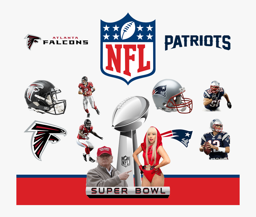 Superbowl 2017 Visual Composition - Nfl Los Angeles Rams Vs New England Patriots, HD Png Download, Free Download