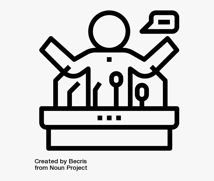 Public Speaking By Becris From The Noun Project - Public Speaking Speaker Icon Png, Transparent Png, Free Download