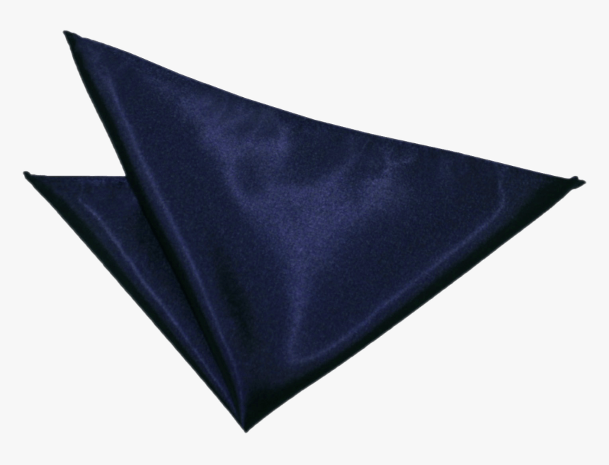 Navy Blue Satin Handkerchief - Plain Dark Blue Handkerchief, HD Png Download, Free Download