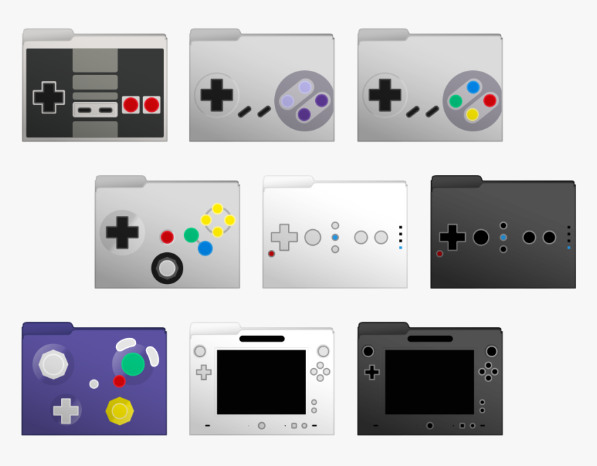 Folder Icons Video Game - Handheld Game Console, HD Png Download, Free Download