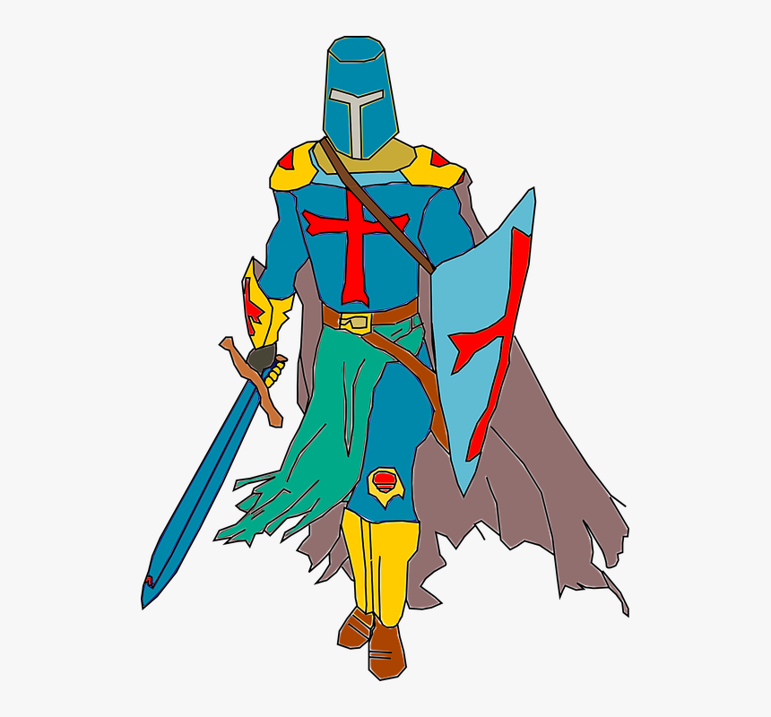 Crusader, Knight, Warrior, Battle, Armor, Sword - Crusader Knights Templar, HD Png Download, Free Download