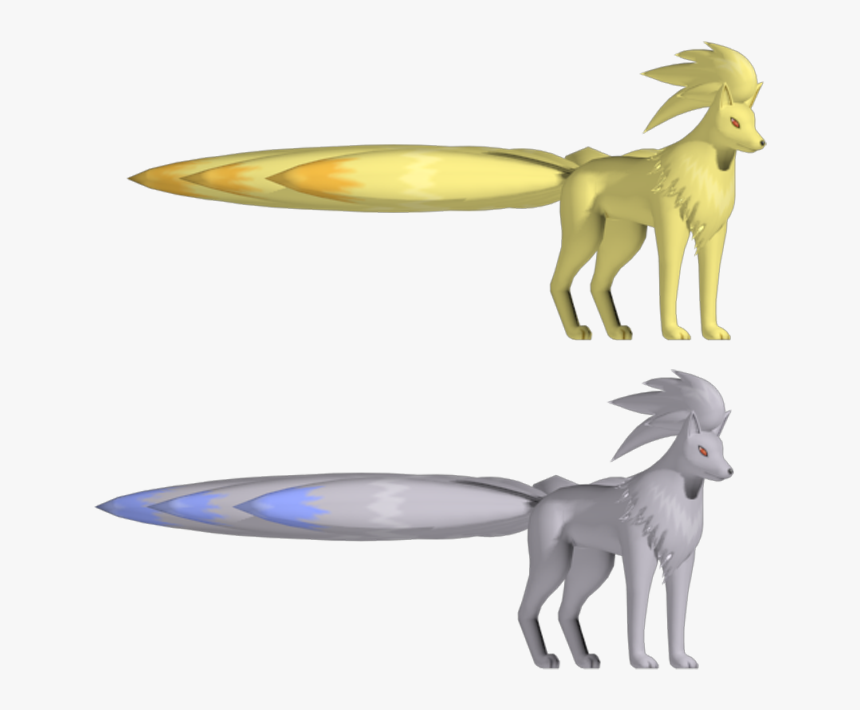 Houndoom And Ninetales - Ninetales Model, HD Png Download, Free Download