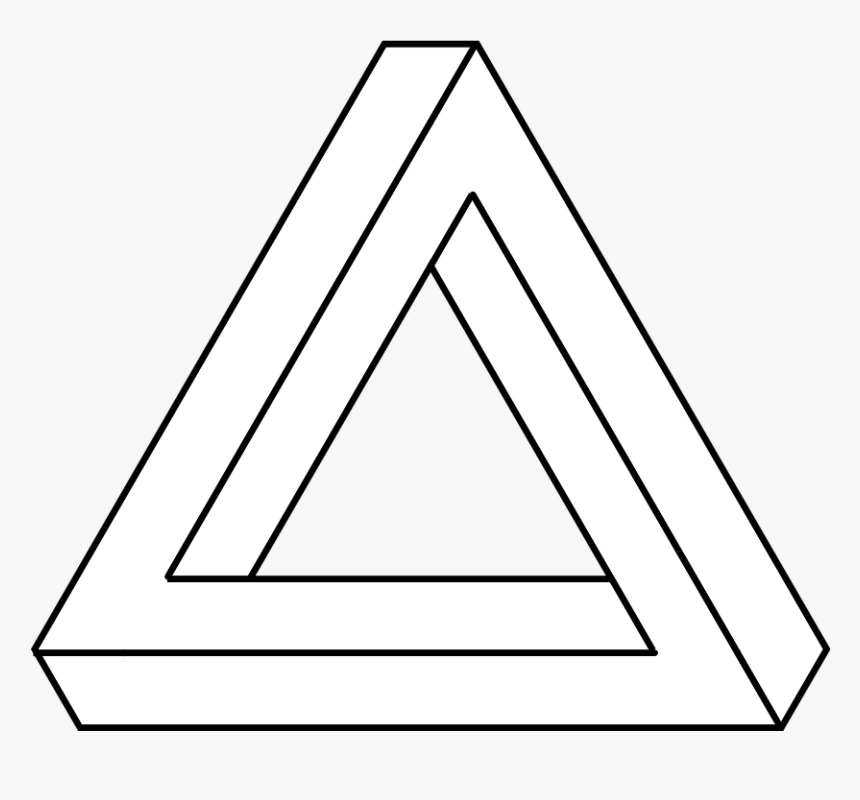 Triangular, Optical Illusion, Visual Illusion, Surreal - Optical Illusion Cool Triangle, HD Png Download, Free Download