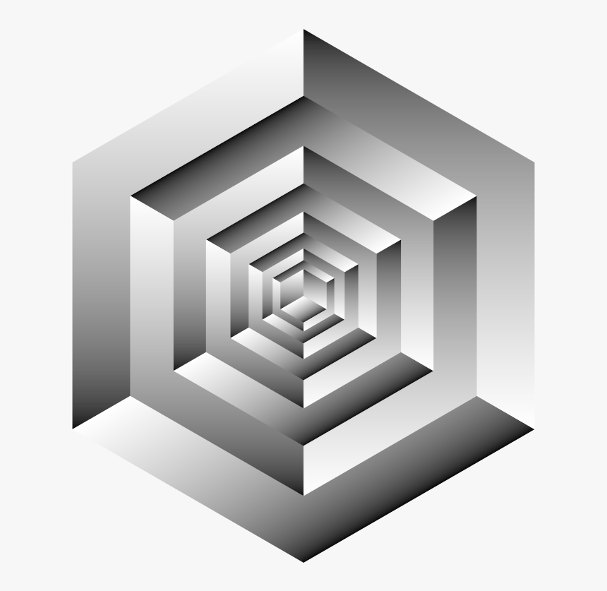 Isometric Cube Illusion - Optical Illusion Isometric, HD Png Download, Free Download