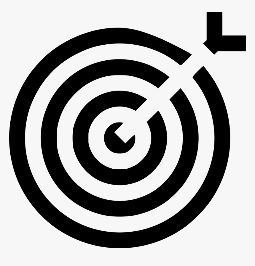 Dart Target Focus Illusion Aim - Transparent Clipart Black And White Target, HD Png Download, Free Download