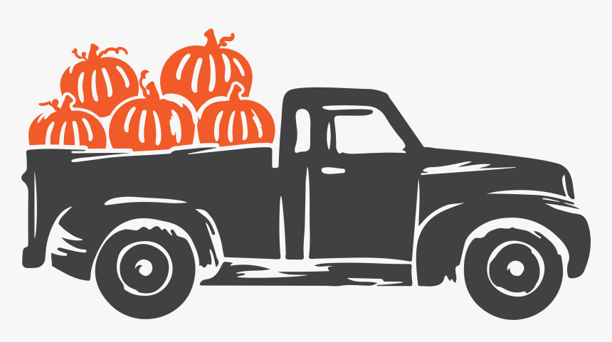 Truck With Pumpkins Clipart, HD Png Download, Free Download