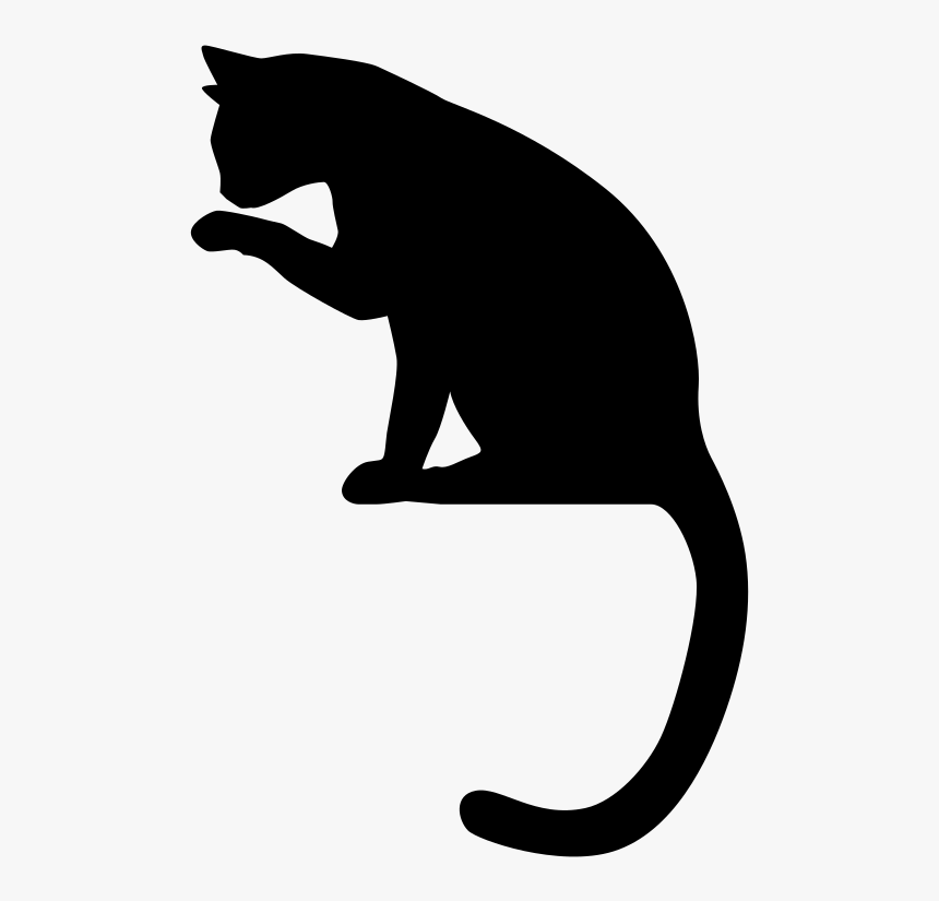 Gat - Black Cat Silhouette, HD Png Download, Free Download