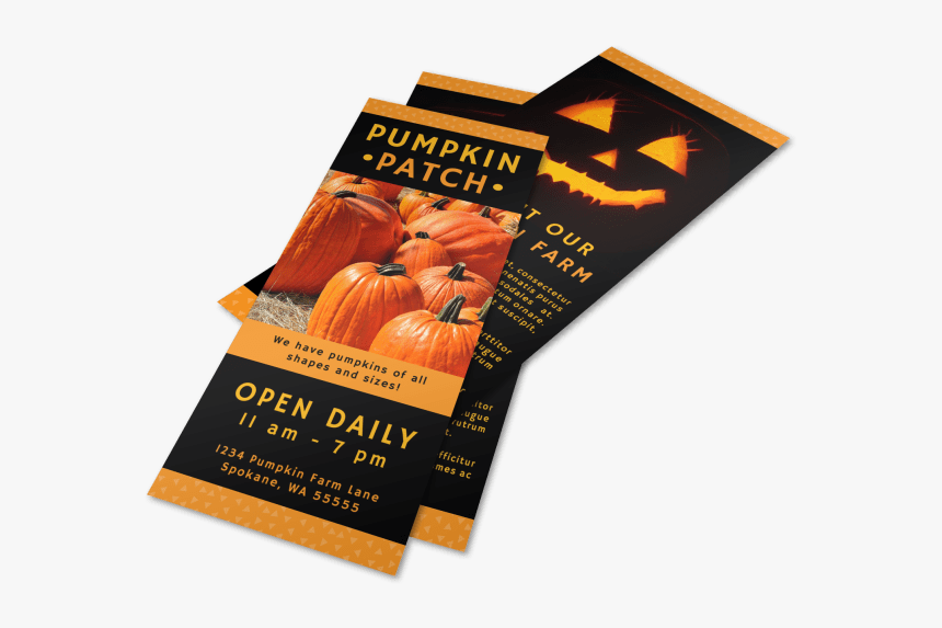 Halloween Pumpkin Patch Flyer Template Preview - Flyer, HD Png Download, Free Download