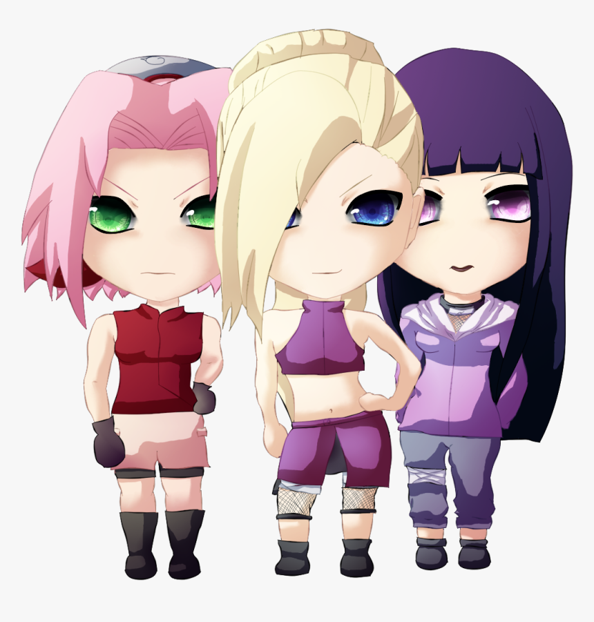 Naruto Girls Chibis - Anime Chibi Naruto Girl, HD Png Download, Free Download