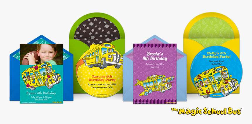 Magic School Bus Online Invitations - Magic School Bus Invitation, HD Png Download, Free Download