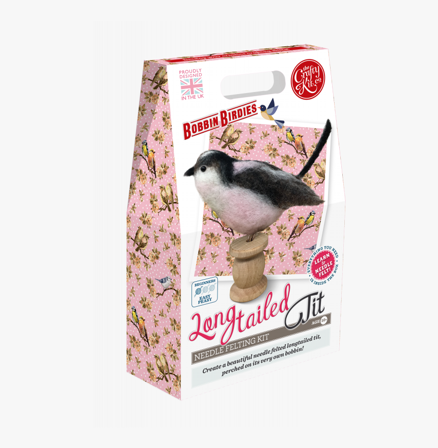 Bobbin Birdies Long Tailed Tit Needle Felting Kit - Felt, HD Png Download, Free Download